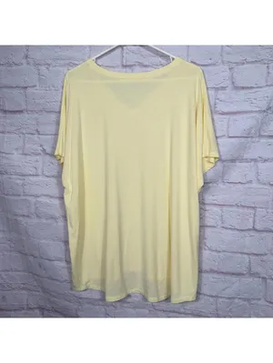 Wonderly Women's Yellow V-Neck T-Shirt - Size XL NWOT thumbnail 5