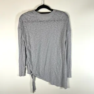 Lululemon Tie Your Practice‎ Long sleeve Gray Women's crew neck Sz 10 Athletic thumbnail 5
