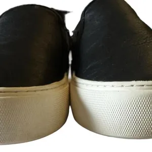 UGG Black Leather Slip-On Platform Clogs with Cream Sole thumbnail 3