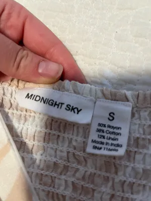 Midnight sky Boho spring/summer top thumbnail 3