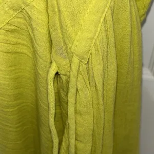 Free People Green MIDI Assymetrical Hem Dress(Size Large) thumbnail 8