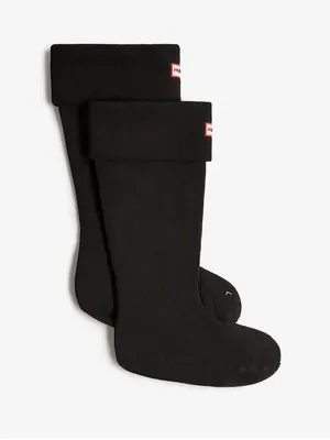Hunter Fleece Tall Boot Socks in Black thumbnail 1