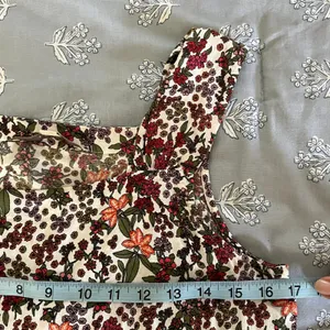 LOFT Womens Floral Peplum Tank Top Square Neck Sleeveless Blouse Multi Color S thumbnail 4