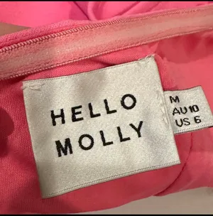Hello Molly Bright Pink Strapless Mini Dress Ruffle M 6 Party Date Night thumbnail 7