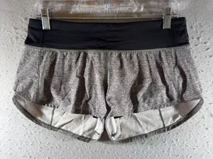 1680 | Lululemon Speed Up Running Workout Shorts Heathered Gray Women 6 thumbnail 1