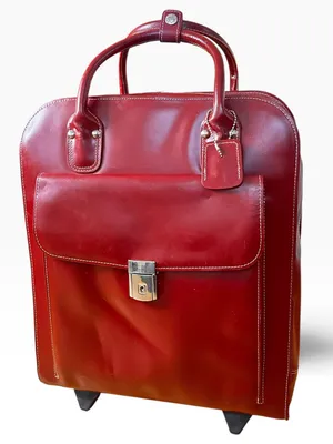 McKlein La Grange Detachable Wheeled Briefcase Carry On Luggage Red thumbnail 1
