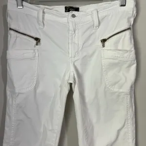 Versace Cropped Straight Leg Jeans Women's Size 30 Denim Zipper Pockets Designer thumbnail 2