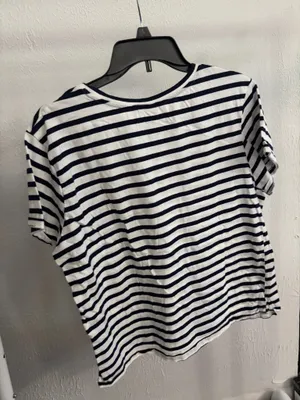 H&M Striped Tee Shirt embroidered  thumbnail 4