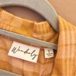 Wonderly Boyfriend woven plaid flannel‎ gold metallic size small thumbnail 5