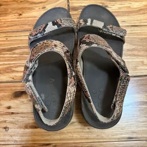 Vionic Brown Pacific Bolinas Slingback Snakeskin Leather Slip On Women’s‎ Size 9 thumbnail 8