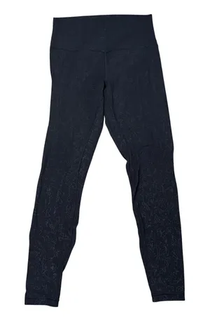 Lululemon Wunder Under Leggings Womens 8 Black‎ Floral Embossed High Rise thumbnail 1