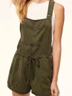 Aritzia Wilfred Free Beatriz Green Overalls Romper‎ Size L thumbnail 1