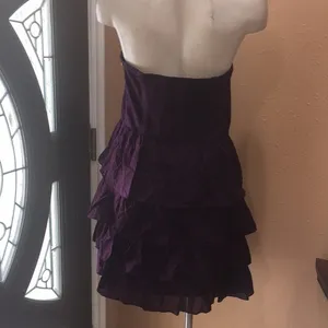 Express strapless ruffled dress thumbnail 3