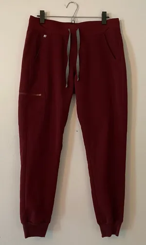 FIGS Burgundy Red Zamora Jogger Scrub Pants Uniform Nurse Doctor Women's Medium thumbnail 1