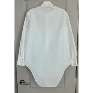 Rag & Bone White Cotton Silk High-Low Button Down Tunic Shirt Small USA thumbnail 7