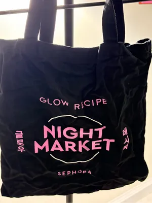 Sephora Black Tote with Pink Korean Script and Logo thumbnail 4