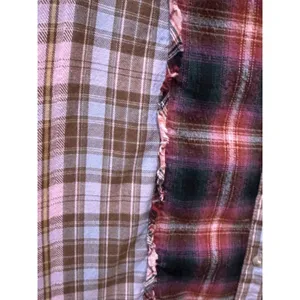 ANTHROPOLOGIE PILcro WOMENS PATCHWORK BOHO TOP SHIRT PLAID WESTERN Size‎ Medium thumbnail 6