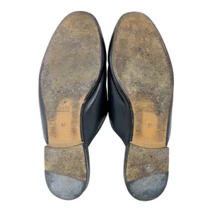 Gucci Princetown Black Leather Horsebit Mule Loafers EU 37 thumbnail 11