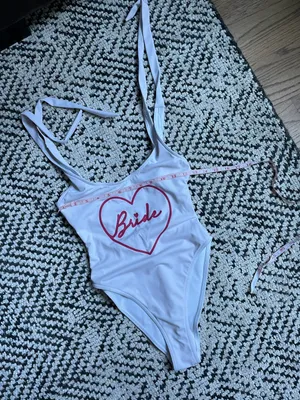 ASOS White Bride One Piece Bikini thumbnail 7