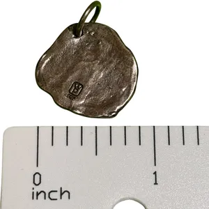 Waxing Poetic Insignia Initial F Charm Pendant Sterling Silver‎ Brass Wax Seal thumbnail 2