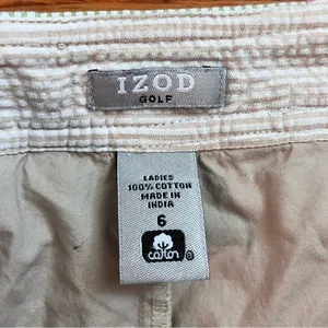 Izod Golf Plaid White Pink Green Seersucker Women's size 6 Skort Skirt thumbnail 8