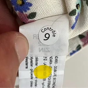 Women's Zara Linen Blend Floral Print Cottage Festival Crop Top Size Large White thumbnail 7