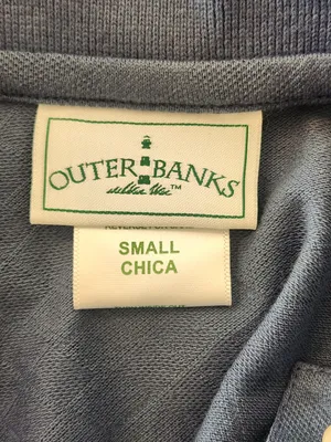 Outer Banks Slate Blue Tonal Argyle Sleeveless Polo with White Trim Size Small thumbnail 5