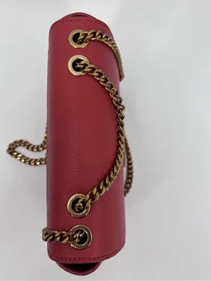 Charles & Keith Scarlet Pebbled Crossbody with Gold Chain Strap thumbnail 9
