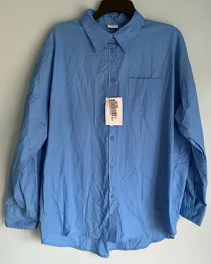 Cotton On Button Up Top Blue Women's Classic thumbnail 1