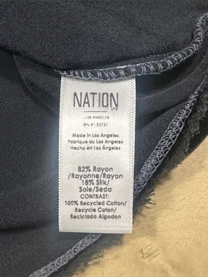 Nation LTD Velour Short-Sleeve Ringer Tee Sz XS thumbnail 4