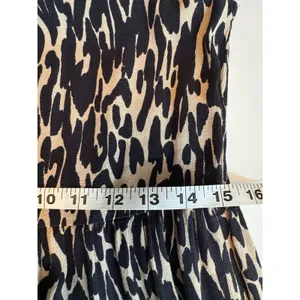 NA-KD Halter Animal Print Maxi Dress Black Tan Leopard Viscose Flowy Boho Size 4 thumbnail 10