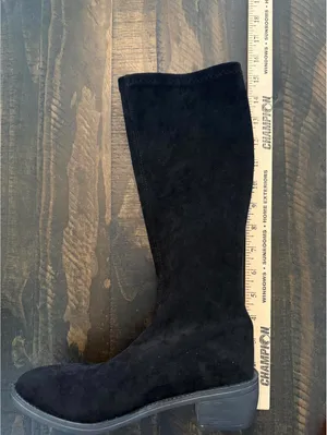 Cocon Black Pull On Knit Sock Boots Women 36 (US 6) Small Calf Stretch Cute thumbnail 3