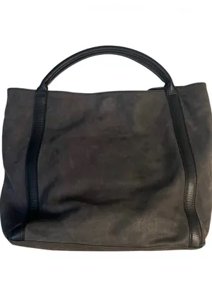 SEE by CHLOE Harriet Hobo Tote Charcoal Grey Nubuck Leather 2 Handles thumbnail 3