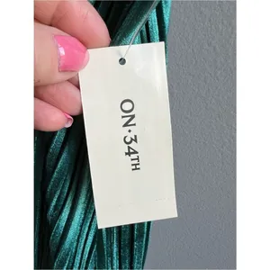 On 34th NWT Sleeveless High-Neck Pleated Tank Top Forest Emerald Green Size XS thumbnail 3