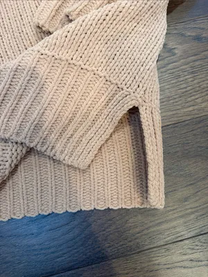 aerie like Candy Crewneck Sweater in Tan Size Large - C47-042 thumbnail 5