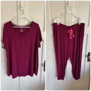 Magnetic Me women's fuchsia pajama set‎ size xxl (20/22) thumbnail 2