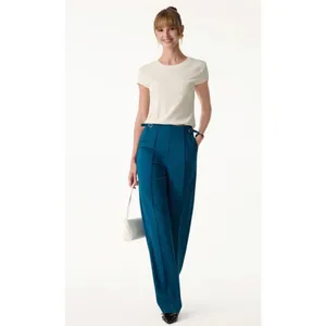 OGL High-Waist Wide Leg Trousers Black Womens Dress Pants Pockets Size Small NWT thumbnail 2
