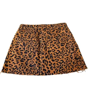 Free‎ People Zip It Up Animal leopard Print Mini Skirt Sz 27 thumbnail 5