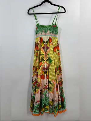 ALÉMAIS Lemonis Printed Linen Midi Dress AU8/US4 thumbnail 8