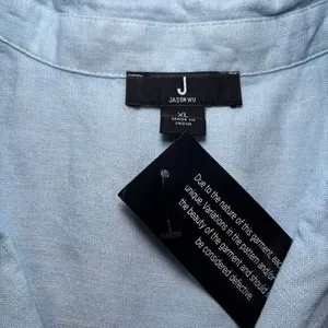 J Jason Wu NWT‎ Blue White Dip Dye Oversized Linen Blend Button Down Shirt XL thumbnail 6