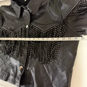 Beavely Fringe Jacket Black Size L thumbnail 8
