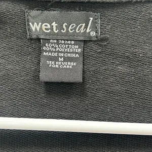 Wet Seal Y2K Festival Black Fringe Vest size M thumbnail 4