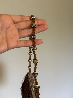 Apt. 9 | Vintage 90s-Y2K Beaded Fringe Evening Clutch Handbag - Brown thumbnail 5