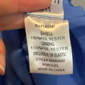 Tuckernuck Hyacinth House Luna Blue One Shoulder Satin Midi Dress - size Large thumbnail 6