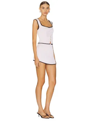 MORE TO COME Rory Skirt Set in Pink Black Medium New Womens Dressy Satin thumbnail 3