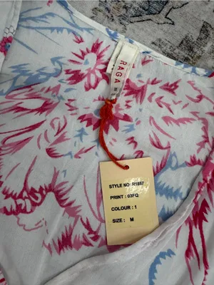 Anthropologie RAGA White Romper with Pink and Light Blue Floral Print thumbnail 8