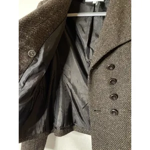 EUC Calvin Klein Brown Tweed double breasted Suit Jacket‎ Sz 6 thumbnail 6