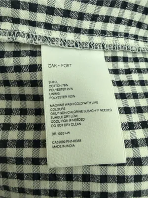 Oak + Fort Gingham Mini Dress with Side Cutouts thumbnail 7