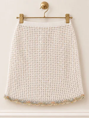 Abercrombie & Fitch Trevor Project Crochet Floral Mini Skirt M thumbnail 3