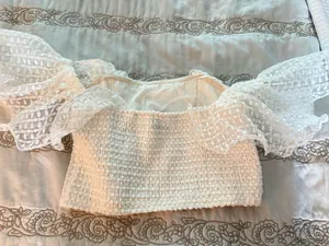 DO+BE White Ruffle Top thumbnail 3